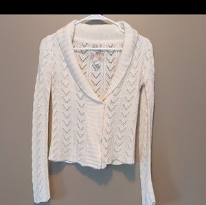 Cafe Brand Sweater 3 Snap Buttons Ivory Size M